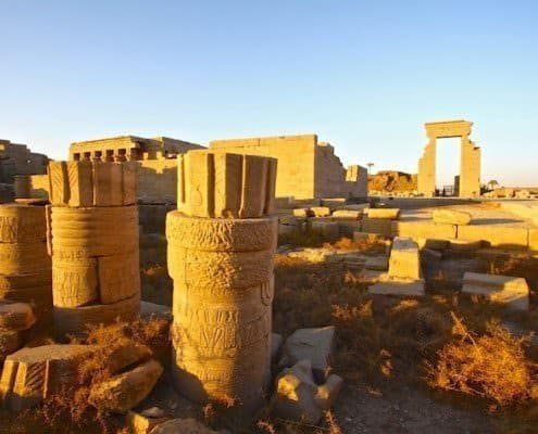 The temple of Dendera is dedicated to Hathor