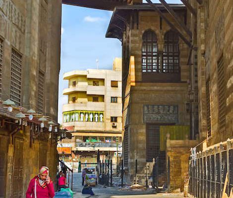 The covered pass in Sultan Al-Ghuri Complex