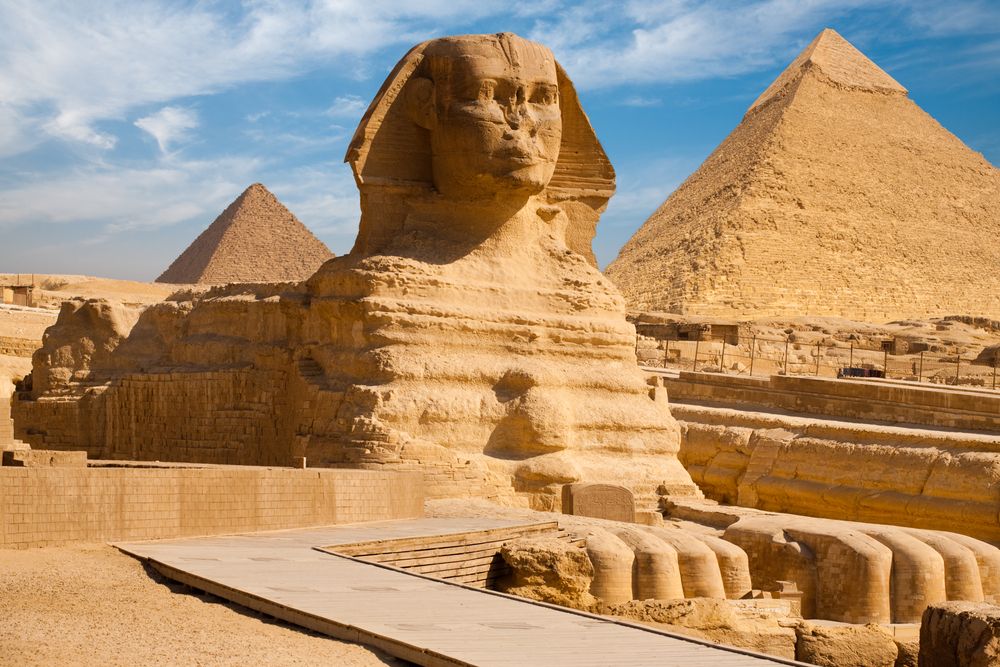 The Great Sphinx is the oldest surviving monumental sculpture on Earth