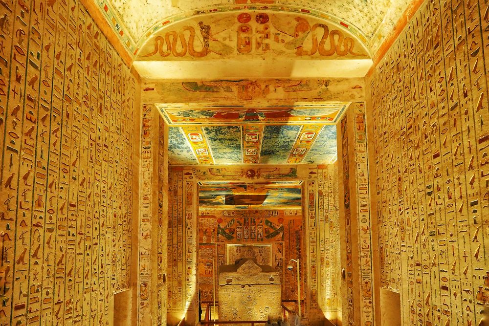 Egyptian hieroglyphs on the Gates of the Kings